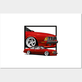 E24 Classic Stance Car, Static for life Posters and Art